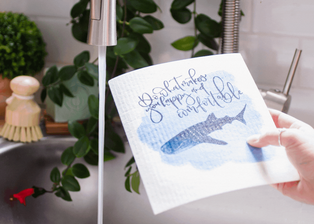 Swedish Dishcloth in use gif