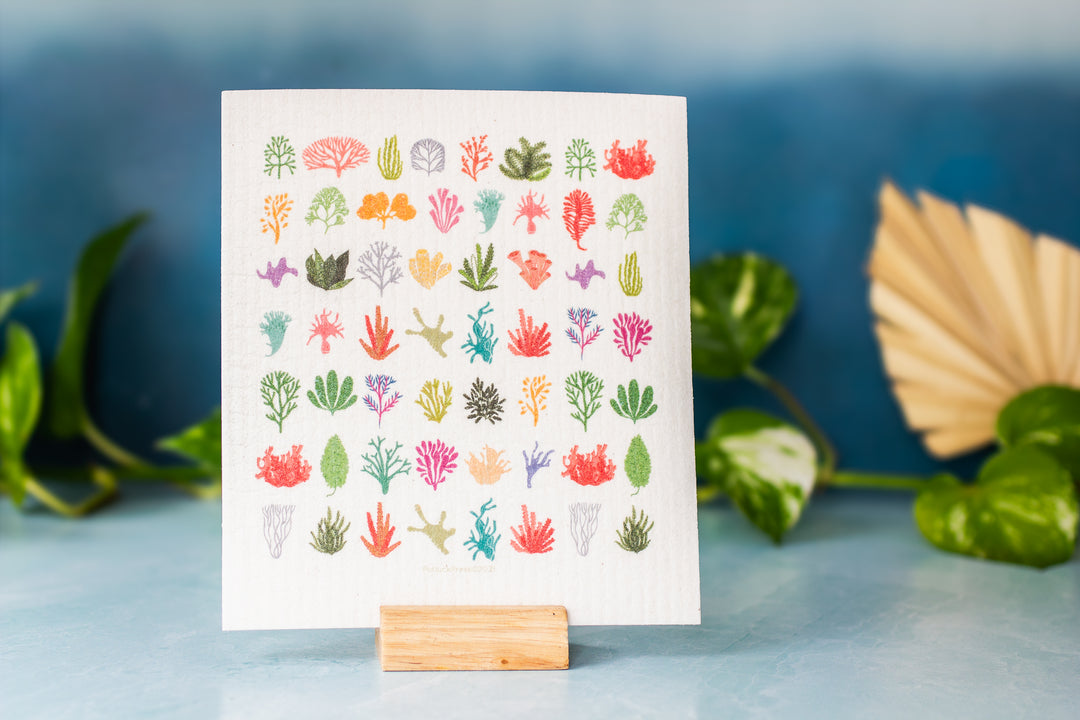 Zero Waste Swedish Dishcloths - Colorful Corals