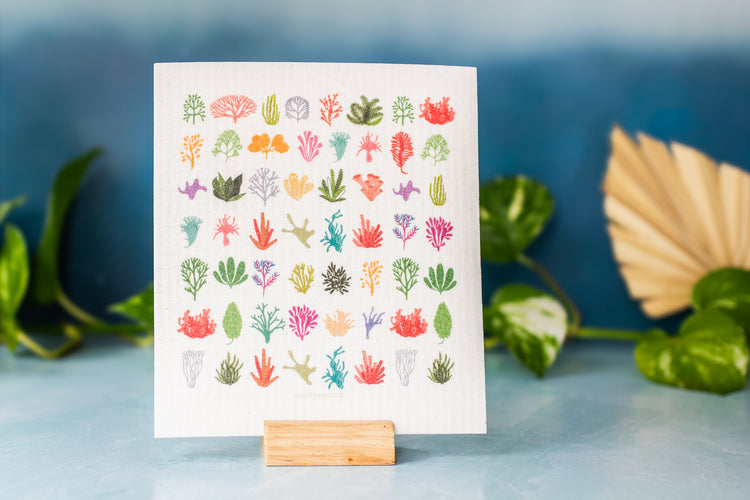 Zero Waste Swedish Dishcloths - Colorful Corals