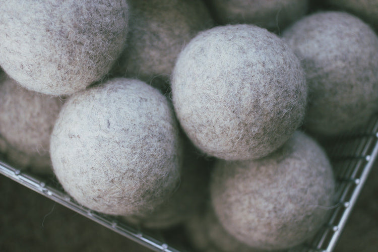 A Drop in the Ocean Zero Waste Store Reusable Wool Dryer Balls in basket
