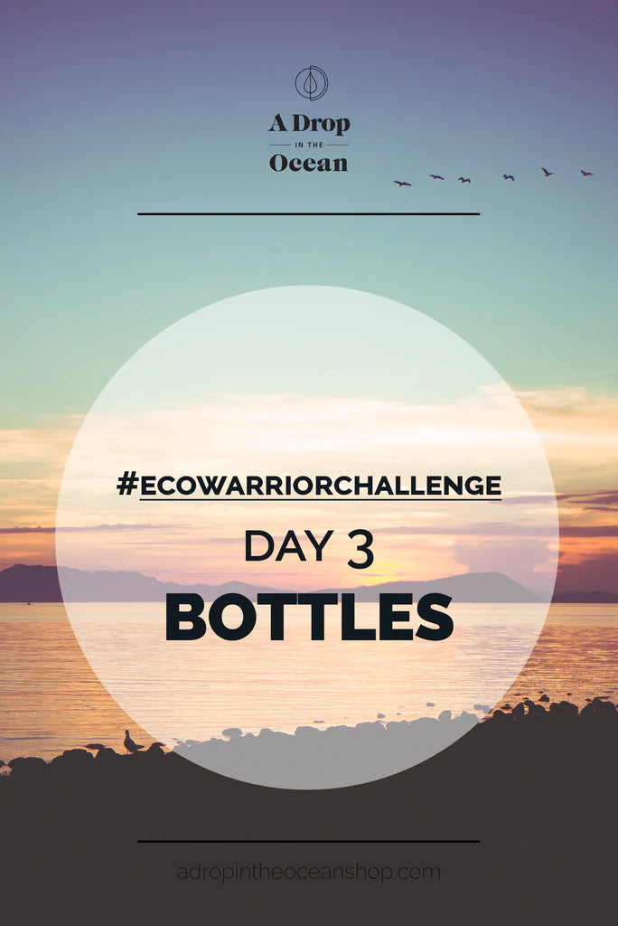 A Drop in the Ocean Sustainable Living Zero Waste Plastic Free Blog #EcoWarriorChallenge - DAY 3 - Bottles