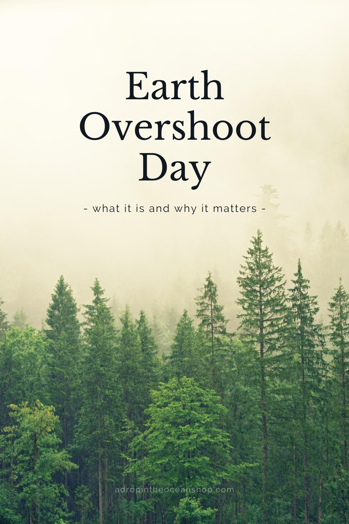 A Drop in the Ocean Shop What is Earth Overshoot Day and why does it matter?