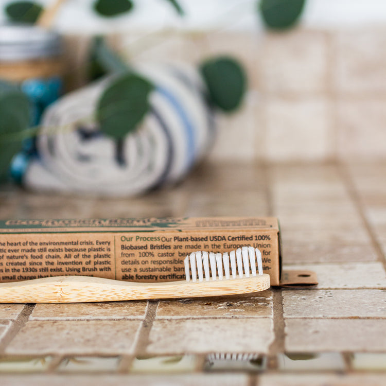 Brush with Bamboo Bamboo Toothbrush - Adult Size with Box