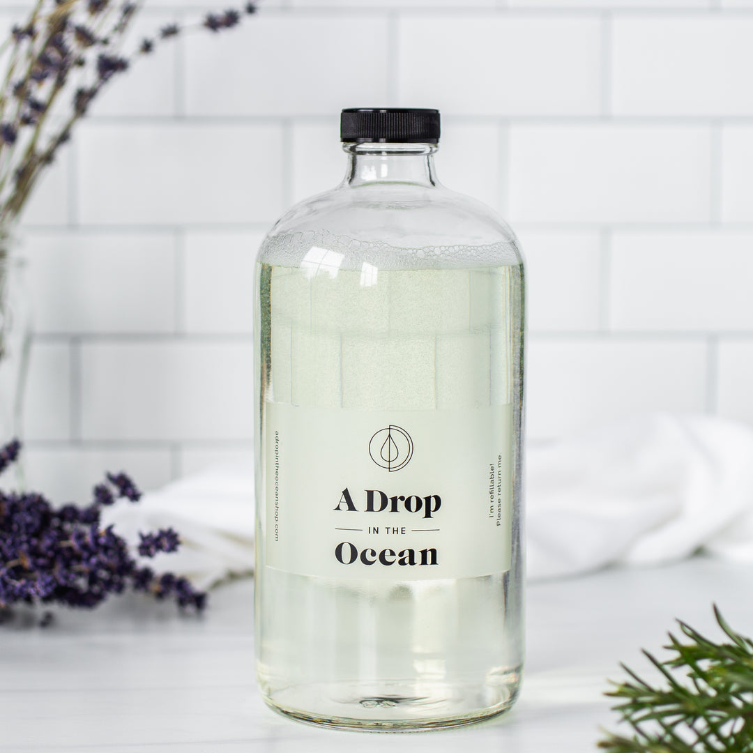 Refillable Liquid Hand Soap - Lavender Rosemary scent - Refill Bottle - 32oz