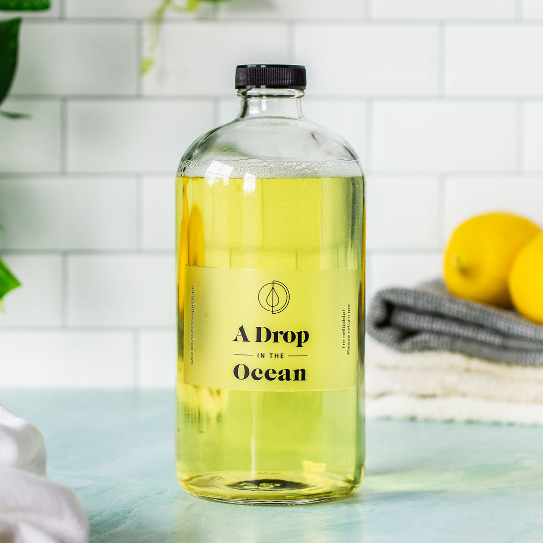 Refillable Liquid Hand Soap - Lemon Drop scent - Refill Bottle - 32oz