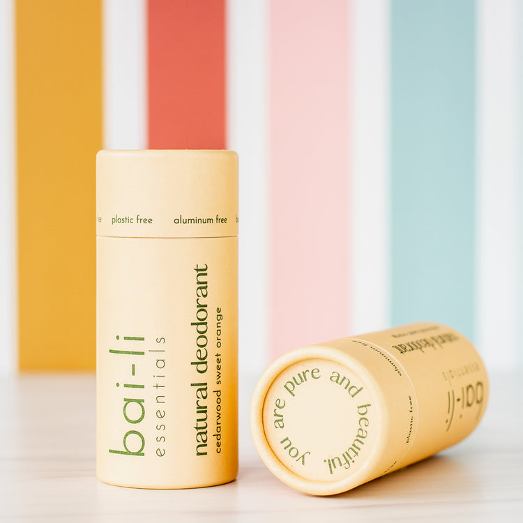 Bai-Li Essentials Natural Deodorant without Baking Soda - Cedarwood Sweet Orange scent