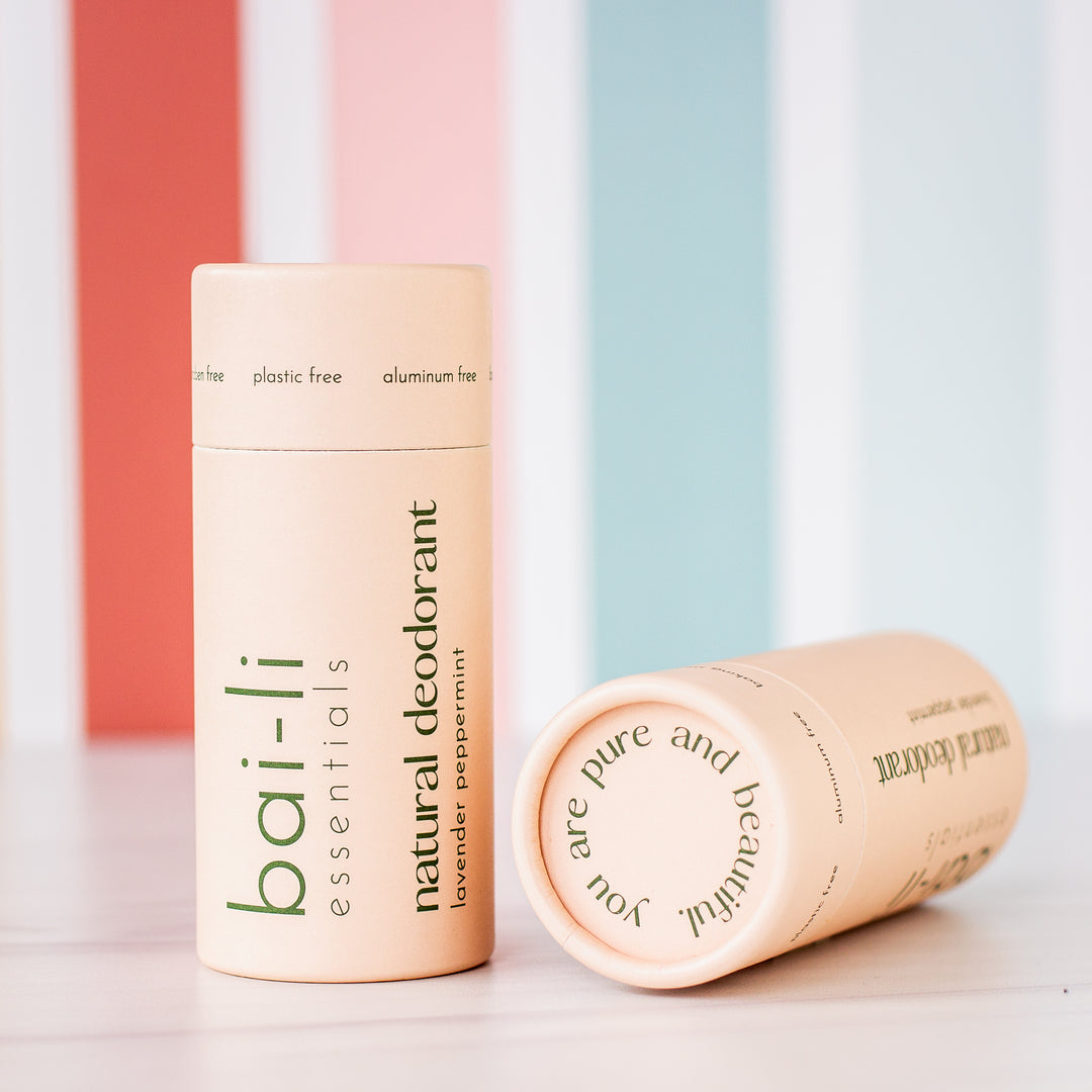Bai-Li Essentials Natural Deodorant without Baking Soda - Lavender Peppermint scent