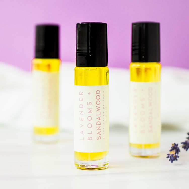 Natural Perfume Rollers - Lavender Blossoms + Sandalwood