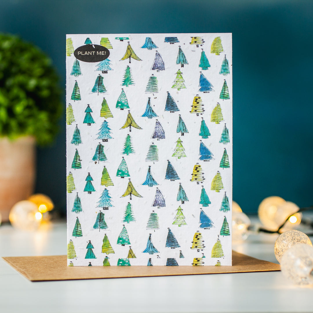 Plantable Seed Paper Greeting Cards - Twisted Trees design