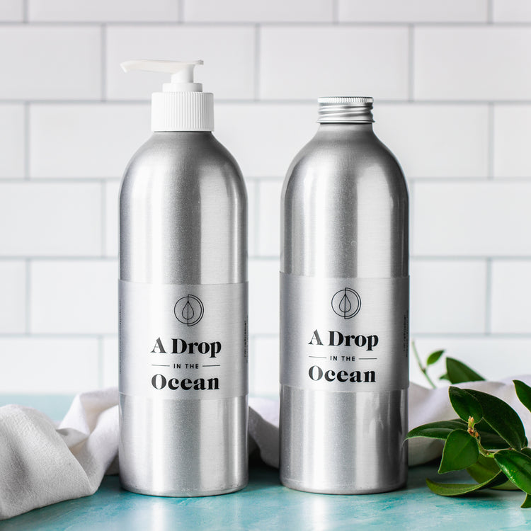 Refillable Body Wash - Lemon Drop scent - New Bottle, Refill Bottle - 16oz