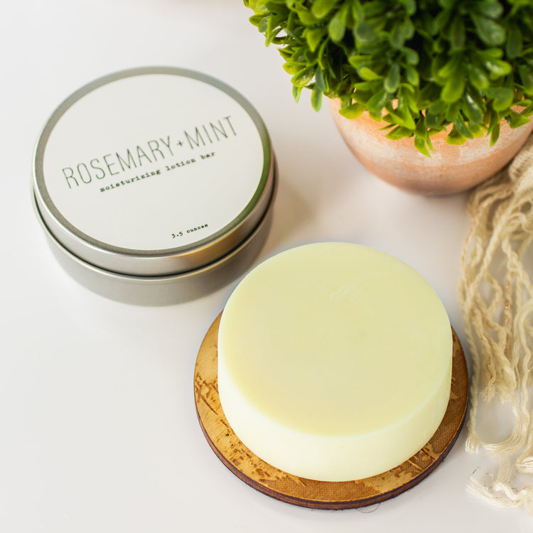 Rosemary + Mint Body Lotion Bar - Flat Lay