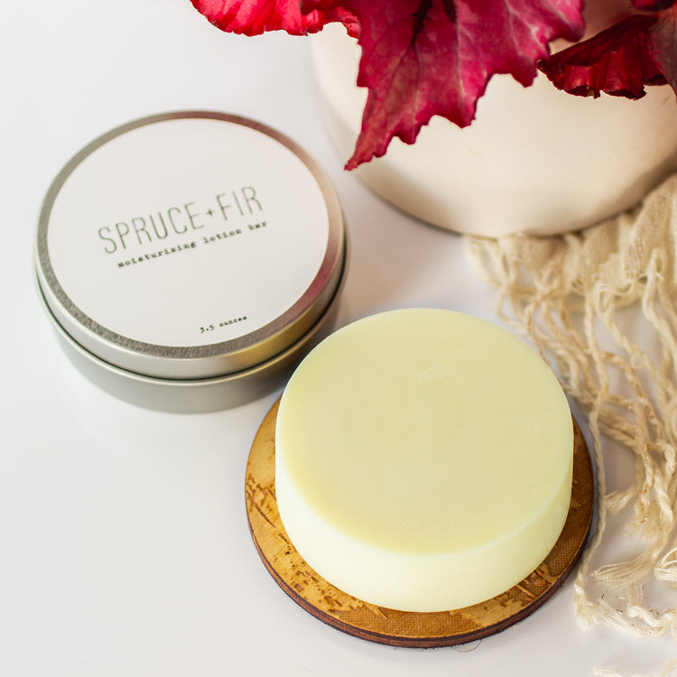 Spruce + Fir Body Lotion Bar - Flat Lay