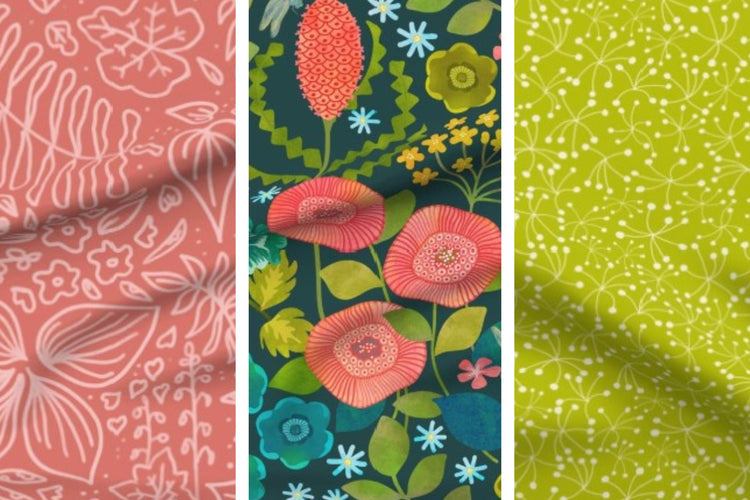 Zero Waste Reusable Unpaper Towels - Floral Dreams fabric designs