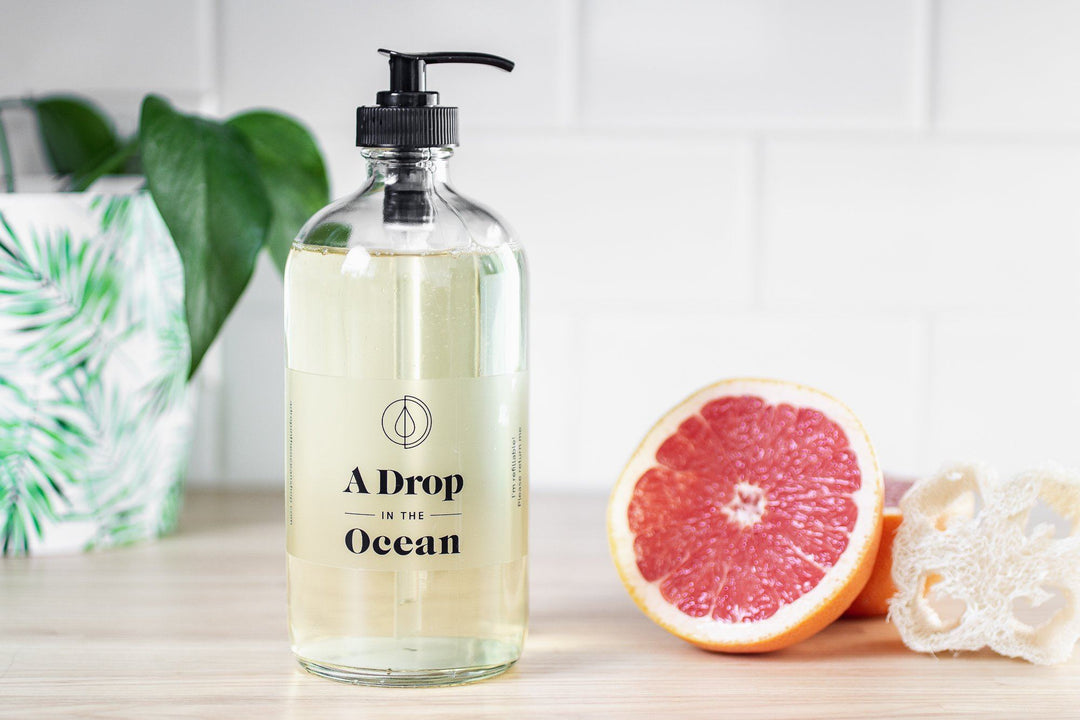 A Drop in the Ocean Sustainable Living Zero Waste Plastic Free Shop Dish Soap (Lemon Grapefruit) Bulk Refills 