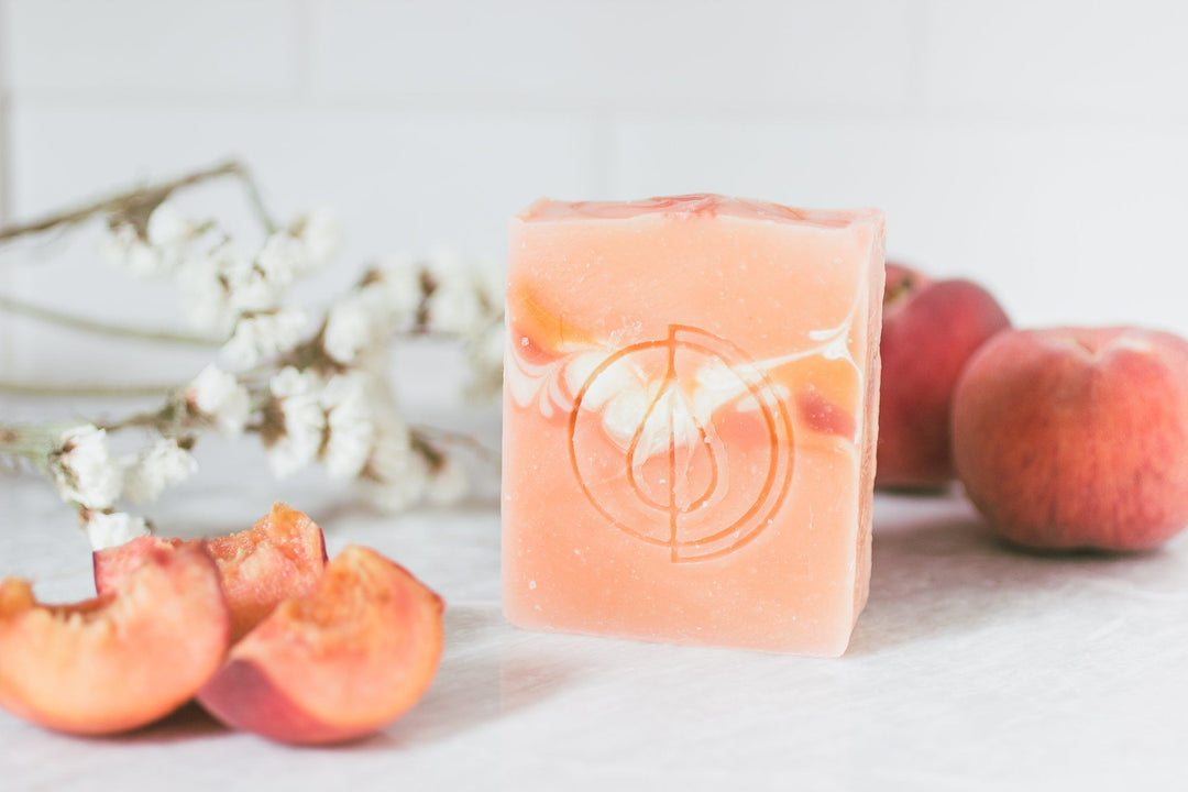 A Drop in the Ocean Sustainable Living Zero Waste Plastic Free Shop Seasonal Soap // White Peach Sangria Hand+Body Bar Bar Soaps 