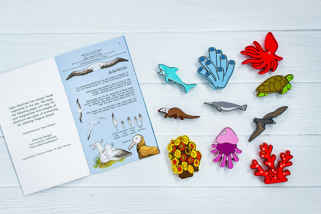 Ocean Creatures Wooden Toy Set