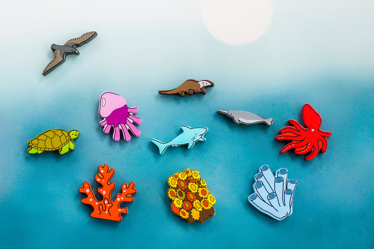 Ocean Creatures Wooden Toy Set